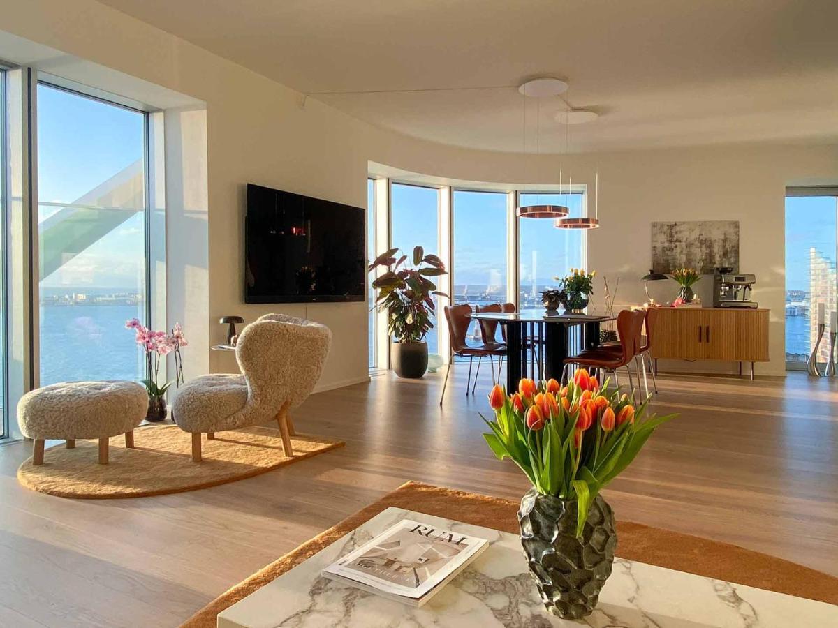 Amazing Sea View Apartment Århus Esterno foto