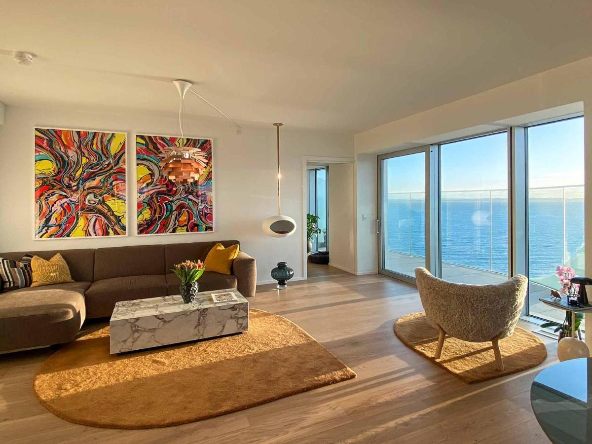 Amazing Sea View Apartment Århus Esterno foto